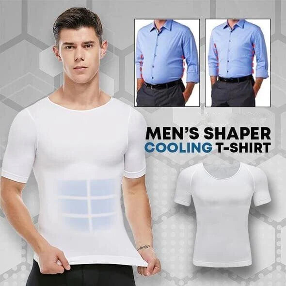 🧊❄️ Shaper Cooling T-Shirt für Herren – Ideal für Sport & heiße Tage 🥵💧 Atmungsaktives Kompressionsshirt mit formender Wirkung. Optimal für Training, Büro & Freizeit.