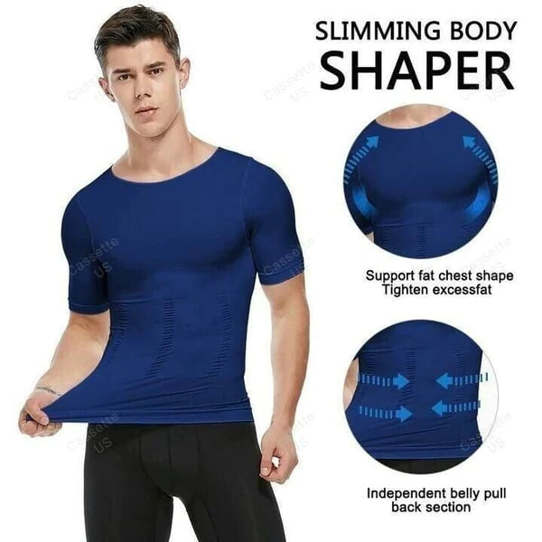 🧊❄️ Shaper Cooling T-Shirt für Herren – Ideal für Sport & heiße Tage 🥵💧 Atmungsaktives Kompressionsshirt mit formender Wirkung. Optimal für Training, Büro & Freizeit.