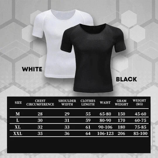 🧊❄️ Shaper Cooling T-Shirt für Herren – Ideal für Sport & heiße Tage 🥵💧 Atmungsaktives Kompressionsshirt mit formender Wirkung. Optimal für Training, Büro & Freizeit.