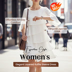 💎💎 60% Rabatt auf Rüschenkleid in Mehrlagen: knitterarm & vielseitig 👗✨ Ideal für Büro, Party & Alltag