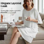 💎💎 60% Rabatt auf Rüschenkleid in Mehrlagen: knitterarm & vielseitig 👗✨ Ideal für Büro, Party & Alltag
