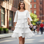 💎💎 60% Rabatt auf Rüschenkleid in Mehrlagen: knitterarm & vielseitig 👗✨ Ideal für Büro, Party & Alltag