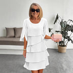 💎💎 60% Rabatt auf Rüschenkleid in Mehrlagen: knitterarm & vielseitig 👗✨ Ideal für Büro, Party & Alltag