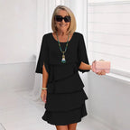💎💎 60% Rabatt auf Rüschenkleid in Mehrlagen: knitterarm & vielseitig 👗✨ Ideal für Büro, Party & Alltag