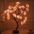 ✨🌹 Rosenblüten-Design-Baum-Nachtlicht, USB-betriebenes Tischlicht, Zimmerbeleuchtung für Schlafzimmer, Weihnachtsdekorationslicht für Schlafzimmer, Valentinstagsgeschenk💖🎁