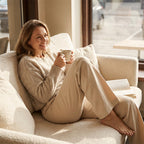 👖🌿 Hoch taillierte Damen-Hose für perfekten Komfort & elegante Silhouette ✨ 👖 Aus nachhaltiger Baumwolle – stilvolle Alltagstauglichkeit & langlebige Qualität.