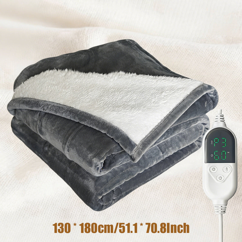 🔥⚡ Multifunktionale Heizdecke: 6 Hitzestufen & Timer ❄️💧 Ultraweicher Plüsch, sekundenschnelle Erwärmung. Überhitzungsschutz & maschinenwaschbar für sichere, gemütliche Wärme.