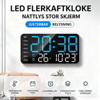 ✨🌟 Multifunktionale LED-Digitaluhr: Zeit & Stimmung im modernen Zuhause – präzise, langlebig & energiesparend für Deine nachhaltige Einrichtung. 💡🏠