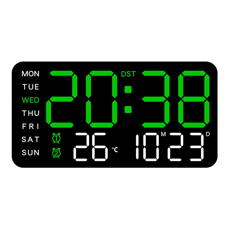 ⏰✨ Multifunktionale LED-Wanduhr mit Digitalanzeige – 50% RABATT! 🎁🔥 Klare Zeitansage & dekoratives Design für moderne Wohnräume. Perfekt als Blickfang im Hausflur oder Wohnzimmer.