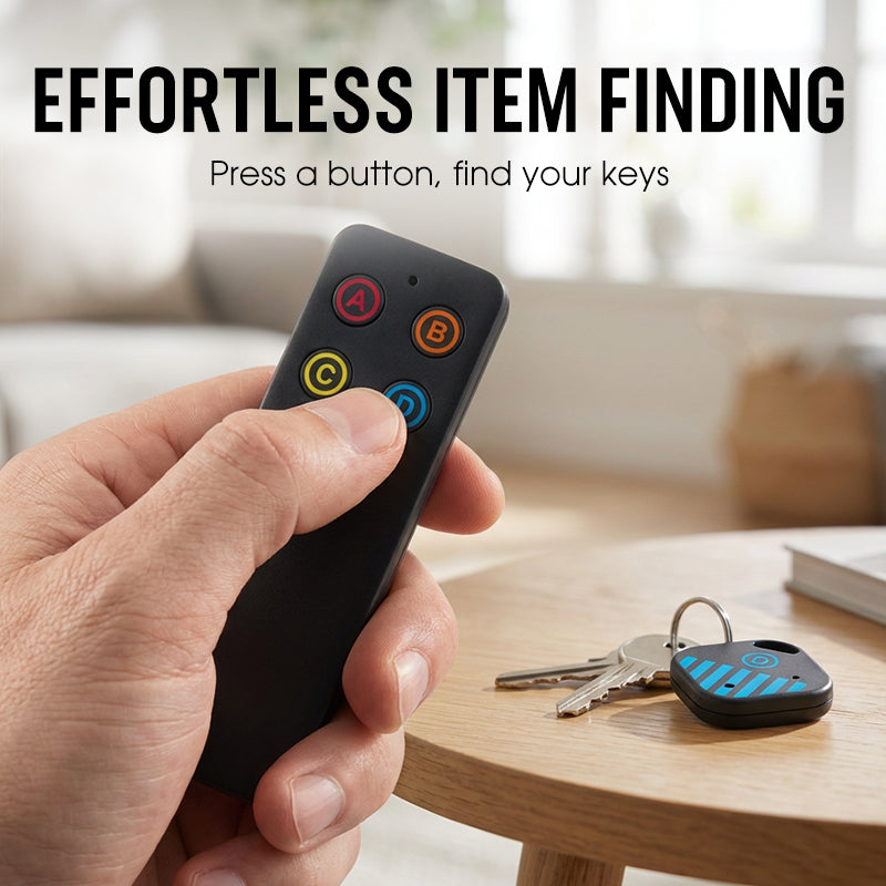 🔍📌 Der 4-in-1 Schlüssel-Finder mit Basisstation 🏠✨ Nie wieder Verlieren – laut, leicht & langlebig. Perfekt für Familie, Büro & Reisen.