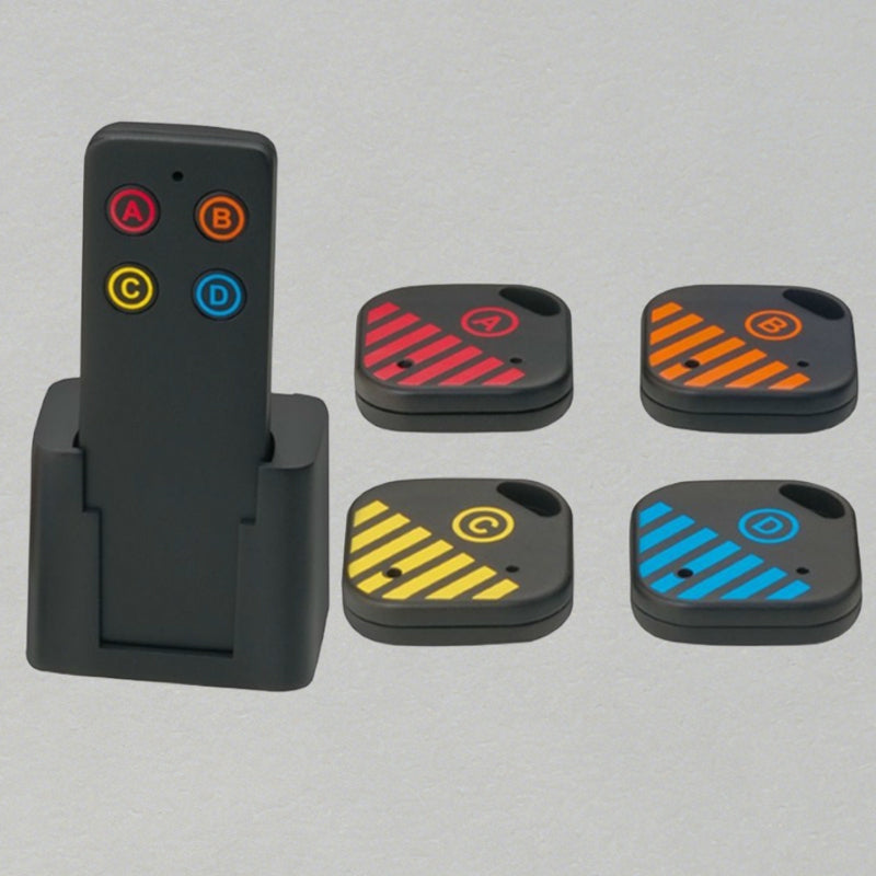 🔍📌 Der 4-in-1 Schlüssel-Finder mit Basisstation 🏠✨ Nie wieder Verlieren – laut, leicht & langlebig. Perfekt für Familie, Büro & Reisen.