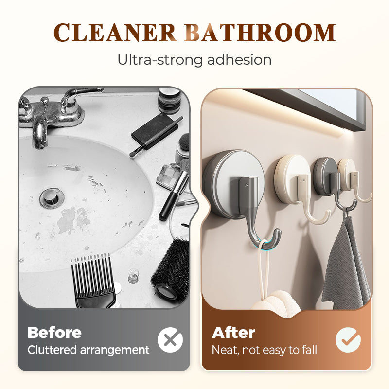 🔩🧲【Suction Cup Hooks】——Leicht ablösbar & mehrfach verwendbar Keine Bohrlöcher, kein Kleber, hält bombenfest auf glatten Flächen! ✨ Perfekt für Bad, Küche & Balkon. Nachhaltig & spurenfrei. ✨