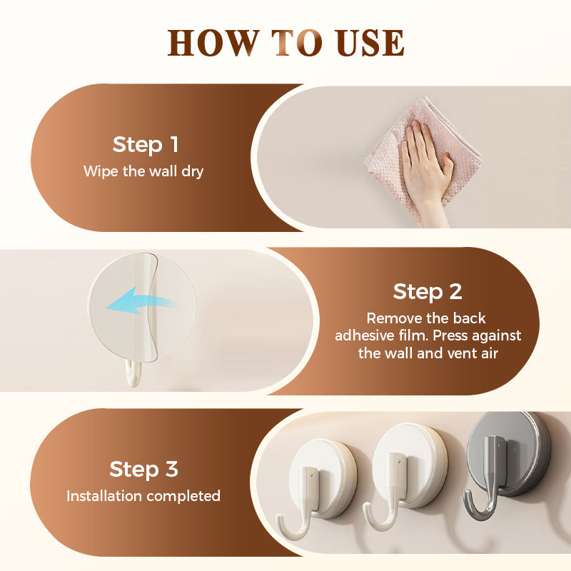 🔩🧲【Suction Cup Hooks】——Leicht ablösbar & mehrfach verwendbar Keine Bohrlöcher, kein Kleber, hält bombenfest auf glatten Flächen! ✨ Perfekt für Bad, Küche & Balkon. Nachhaltig & spurenfrei. ✨