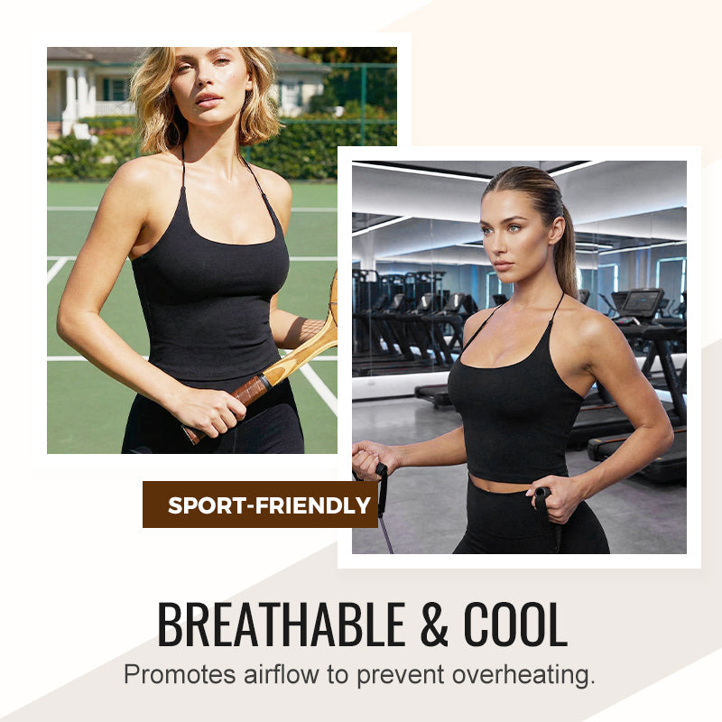 🌸🌺 Damen-Top mit offenem Rücken & integriertem BH 🌸🌺 Bequemer Allrounder für jeden Tag – stylisch, praktisch & ohne extra BH. Perfekt für mehr Freiheit und Eleganz.