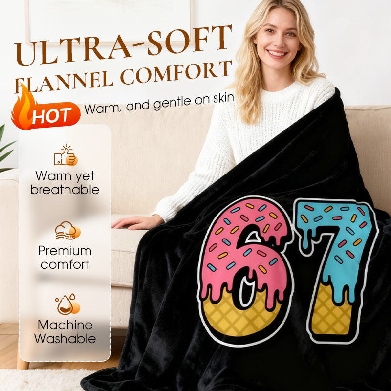 🧣🦌 Flanell-Decke „Eistütenmotiv 67“: Kuscheliges Design für kalte Tage! Hochwertige Baumwolle, nachhaltig & langlebig – Ihr perfekter Begleiter für gemütliche Stunden. ❄️✨
