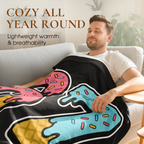 🧣🦌 Flanell-Decke „Eistütenmotiv 67“: Kuscheliges Design für kalte Tage! Hochwertige Baumwolle, nachhaltig & langlebig – Ihr perfekter Begleiter für gemütliche Stunden. ❄️✨