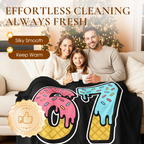 🧣🦌 Flanell-Decke „Eistütenmotiv 67“: Kuscheliges Design für kalte Tage! Hochwertige Baumwolle, nachhaltig & langlebig – Ihr perfekter Begleiter für gemütliche Stunden. ❄️✨