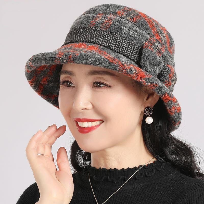 👒🔥 Damen Vintage Cloche-Hut aus weichem Wollimitat – Klassisches Karomuster, zeitlos elegant & nachhaltig produziert 🍂💚 Perfekt für kalte Tage und stilvolle Stadtspaziergänge.
