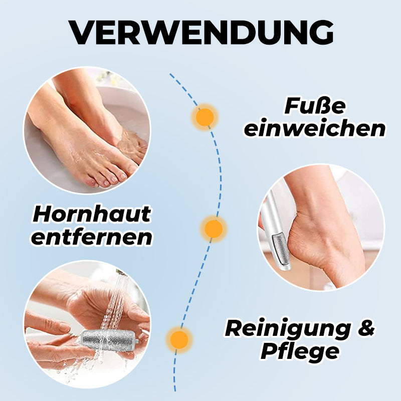 🦶⚡ Elektrischer Hornhautentferner – Sanfte, effektive Fußpflege für glatte Haut ohne Anstrengung! ✨😌