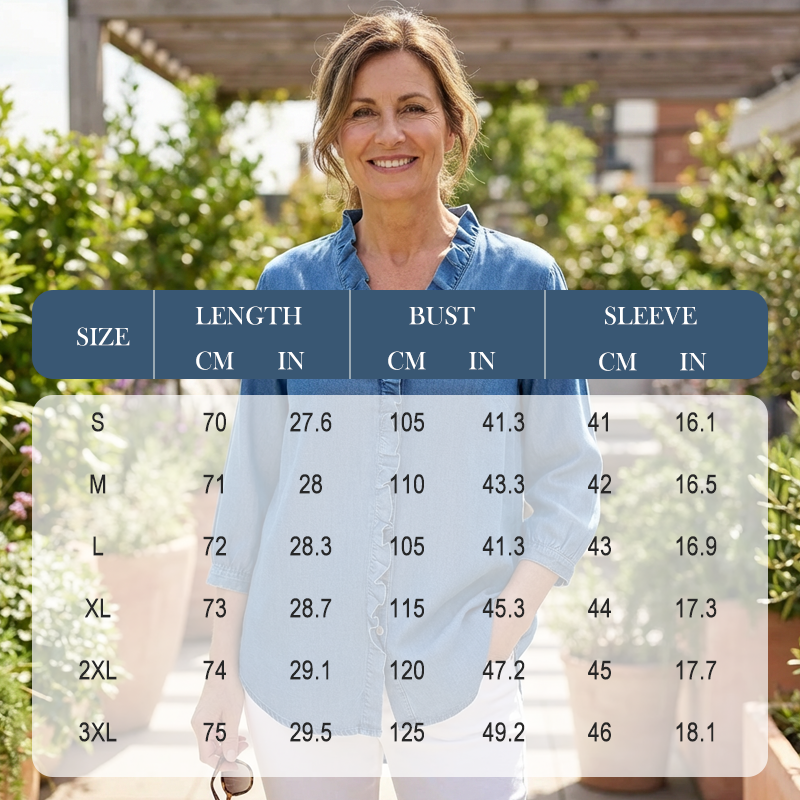 📢🔥 60% Rabatt! ⏰ Damen Freizeithemd mit Rüschen V-Ausschnitt – feminin, luftig & vielseitig für jeden Tag im Büro oder in der Freizeit