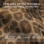 🐆👖 Leopardenmuster High-Waist Jeans | Weite Bootcut-Beine für ultimativen Komfort & Stil ♥️✨ Nachhaltige Denim-Qualität – perfekt für trendbewusste Looks im Alltag!