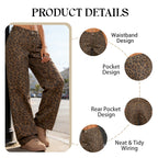 🐆👖 Leopardenmuster High-Waist Jeans | Weite Bootcut-Beine für ultimativen Komfort & Stil ♥️✨ Nachhaltige Denim-Qualität – perfekt für trendbewusste Looks im Alltag!