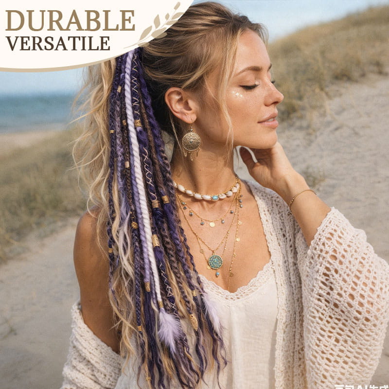 💁🏽‍♀️✨ Deep Nu Locs Crochet Hair - geflochtene Zöpfe mit lockeren Wellen 🌊💯 Perfekt für einen schnellen Pferdeschwanz-Stil, langlebig & vielseitig