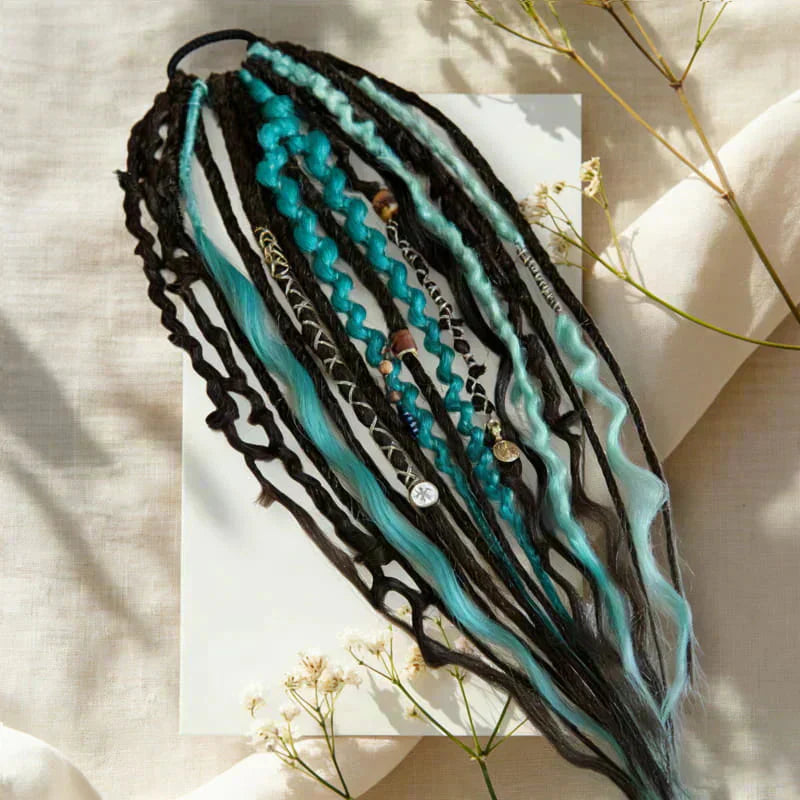 💁🏽‍♀️✨ Deep Nu Locs Crochet Hair - geflochtene Zöpfe mit lockeren Wellen 🌊💯 Perfekt für einen schnellen Pferdeschwanz-Stil, langlebig & vielseitig