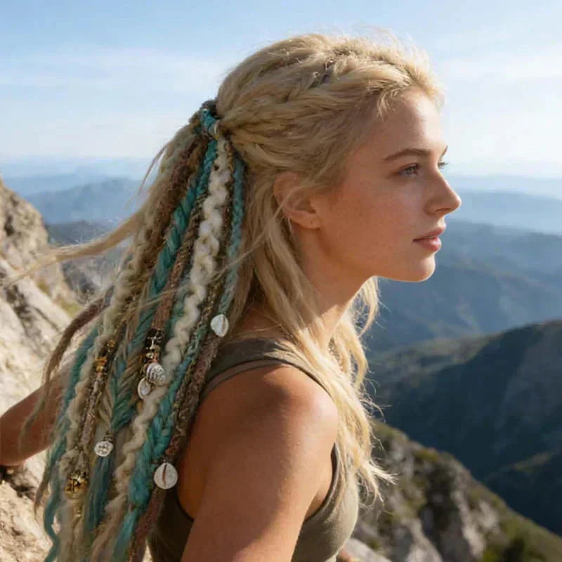 💁🏽‍♀️✨ Deep Nu Locs Crochet Hair - geflochtene Zöpfe mit lockeren Wellen 🌊💯 Perfekt für einen schnellen Pferdeschwanz-Stil, langlebig & vielseitig