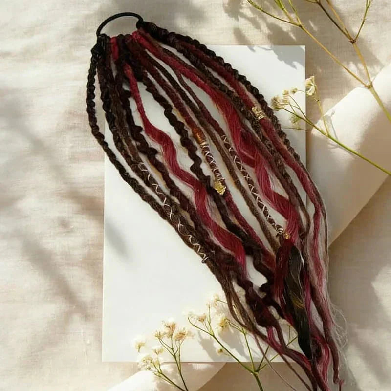 💁🏽‍♀️✨ Deep Nu Locs Crochet Hair - geflochtene Zöpfe mit lockeren Wellen 🌊💯 Perfekt für einen schnellen Pferdeschwanz-Stil, langlebig & vielseitig