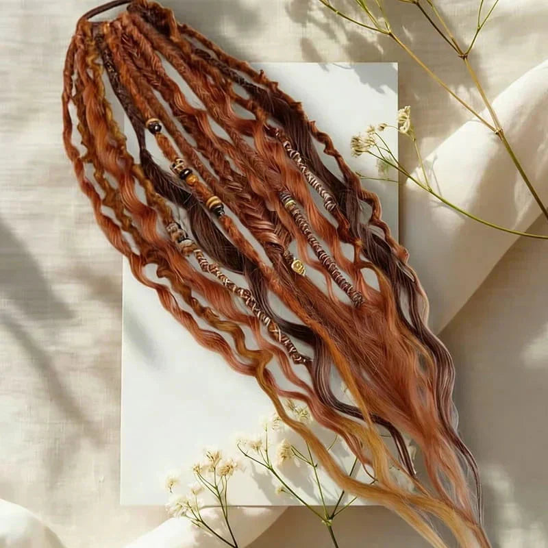 💁🏽‍♀️✨ Deep Nu Locs Crochet Hair - geflochtene Zöpfe mit lockeren Wellen 🌊💯 Perfekt für einen schnellen Pferdeschwanz-Stil, langlebig & vielseitig