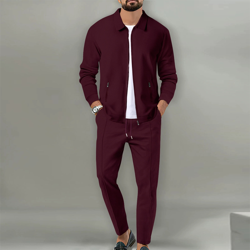 🔥🛒 Nur 1 Stunde! Premium Herren-2-teiler mit Reversjacke & Joggerhose 👔🏃‍♂️ Stilvoll, bequem & nachhaltig für Business-Freizeit