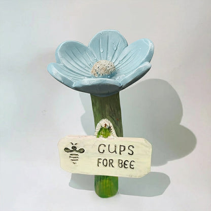🌿🌸 Keramische Bienentränke in Blütenform💦🐝Praktischer Wasserspender für Bienen, wetterfest & nachhaltig – schonend für Insekten!
