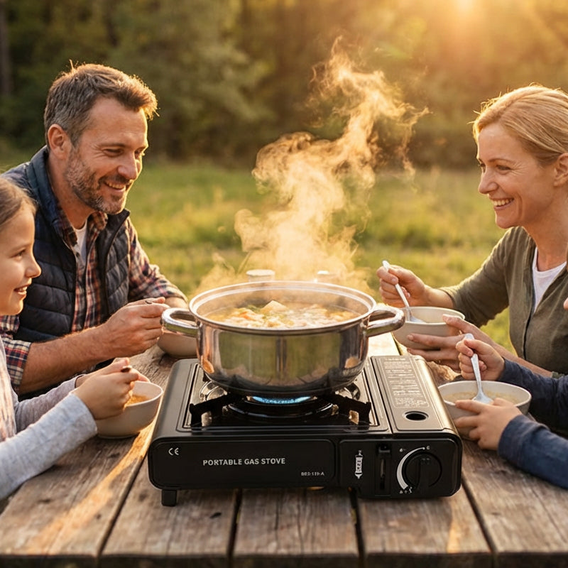 🔥⛺ 50% RABATT! Tragbarer Kocher für Butan & Flüssiggas, 2900 W, Dual-Fuel 🔥💨 – ultrakompakt, für Camping, Garten & Notfälle. Sofort einsatzbereit!