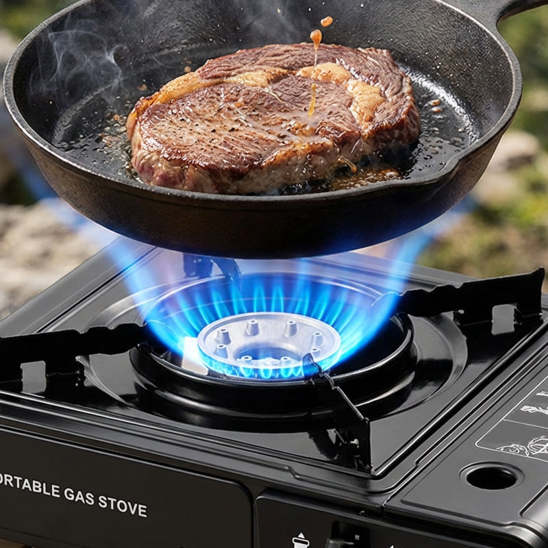 🔥⛺ 50% RABATT! Tragbarer Kocher für Butan & Flüssiggas, 2900 W, Dual-Fuel 🔥💨 – ultrakompakt, für Camping, Garten & Notfälle. Sofort einsatzbereit!