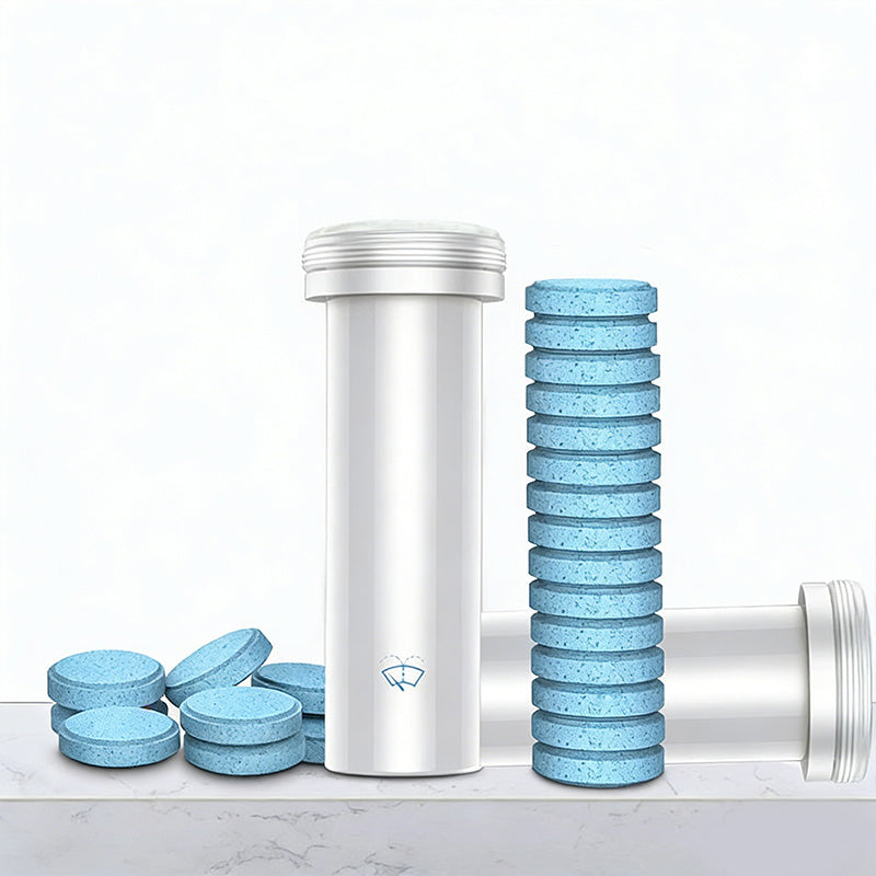 🚗💦 Blitzreiniger-Tabletten sorgen für kristallklare Scheiben — entfernen selbst eingebrannten Schmutz 💪✨ und pflegen die Wischerblätter langanhaltend.