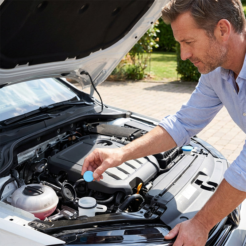 🚗💦 Blitzreiniger-Tabletten sorgen für kristallklare Scheiben — entfernen selbst eingebrannten Schmutz 💪✨ und pflegen die Wischerblätter langanhaltend.
