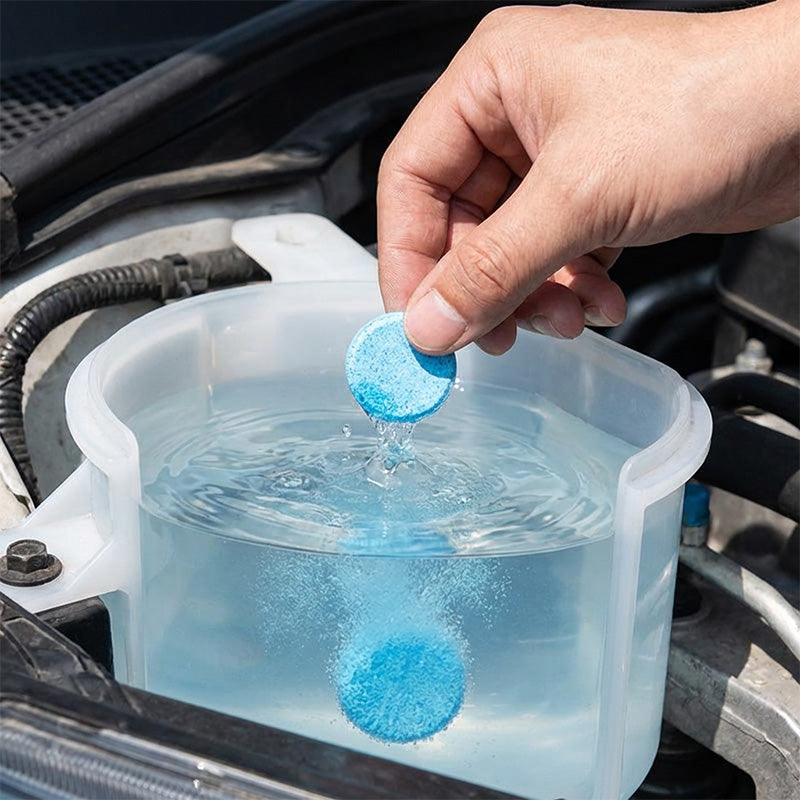 🚗💦 Blitzreiniger-Tabletten sorgen für kristallklare Scheiben — entfernen selbst eingebrannten Schmutz 💪✨ und pflegen die Wischerblätter langanhaltend.