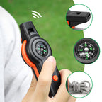 🚨🌳【7-in-1 Survival-Trillerpfeife】Feuer, Navigation & Notruf in Einem！🛡️💎 Kompass, Lupe, Thermometer & LED – Dein Outdoor-Schutzengel für Abenteuer.