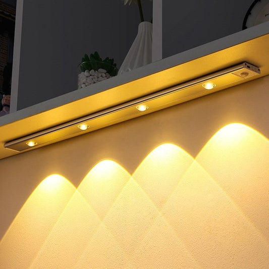 🚨💡 Bewegungsmelder LED-Schrankleuchte - Automatisch & Wiederaufladbar, Einfache Montage ✨😊 Praktische Beleuchtung ohne Kabel für jeden Schrank.