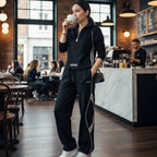 🏃‍♀️‍➡️💨 Sportlicher Damen-Trainingsanzug mit halbem Reißverschluss ✨🔥 Perfekt für Fitness & Alltag: Weiches Material, figurbetont & atmungsaktiv. Jetzt im Set mit 50% Rabatt sichern!