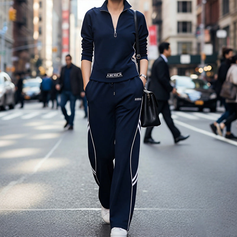 🏃‍♀️‍➡️💨 Sportlicher Damen-Trainingsanzug mit halbem Reißverschluss ✨🔥 Perfekt für Fitness & Alltag: Weiches Material, figurbetont & atmungsaktiv. Jetzt im Set mit 50% Rabatt sichern!