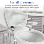 🚽💧 Nichtelektrischer Bidet-Aufsatz mit Doppeldüse 💦✨ – Hygienische Selbstreinigung & einfache Montage. Für mehr Frische und Sauberkeit im Alltag. Optimale Toiletten-Hygiene ohne Strom.