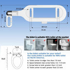🚽💧 Nichtelektrischer Bidet-Aufsatz mit Doppeldüse 💦✨ – Hygienische Selbstreinigung & einfache Montage. Für mehr Frische und Sauberkeit im Alltag. Optimale Toiletten-Hygiene ohne Strom.