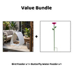 🐦🌿 Moderner Vogelhäuschen-Futterspender – Leicht & Wetterfest mit Dach ⛅🛡️ Perfekt für Balkone & Gärten, nachhaltiges Design aus recyceltem Kunststoff.