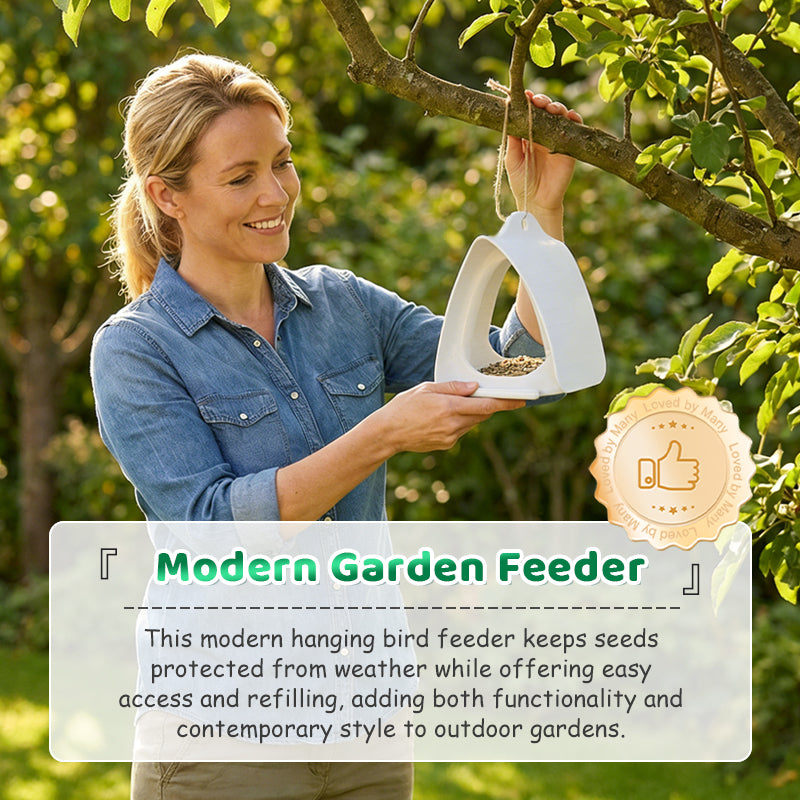 🐦🌿 Moderner Vogelhäuschen-Futterspender – Leicht & Wetterfest mit Dach ⛅🛡️ Perfekt für Balkone & Gärten, nachhaltiges Design aus recyceltem Kunststoff.