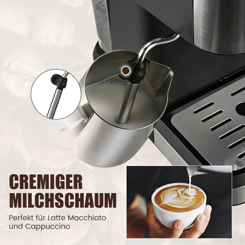 ✨🔥 Espressomaschine für Zuhause mit Dampfdüse – perfekter Milchschaum für Latte & Cappuccino ☕💧 Kompakte Siebträger-Maschine mit schneller Brühgruppe und einfacher Reinigung für echten Kaffeegenuss.