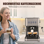 ✨🔥 Espressomaschine für Zuhause mit Dampfdüse – perfekter Milchschaum für Latte & Cappuccino ☕💧 Kompakte Siebträger-Maschine mit schneller Brühgruppe und einfacher Reinigung für echten Kaffeegenuss.