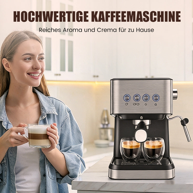 ✨🔥 Espressomaschine für Zuhause mit Dampfdüse – perfekter Milchschaum für Latte & Cappuccino ☕💧 Kompakte Siebträger-Maschine mit schneller Brühgruppe und einfacher Reinigung für echten Kaffeegenuss.