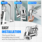 🚿💧 360°-720° drehbares Wasserhahn-Sprühkopf-Set – Universelle Filterdüse, wassersparend, kalklösend, für Küche & Bad 💦🔧 Jetzt sparen & sauber genießen – einfach aufstecken, sofort wirken!